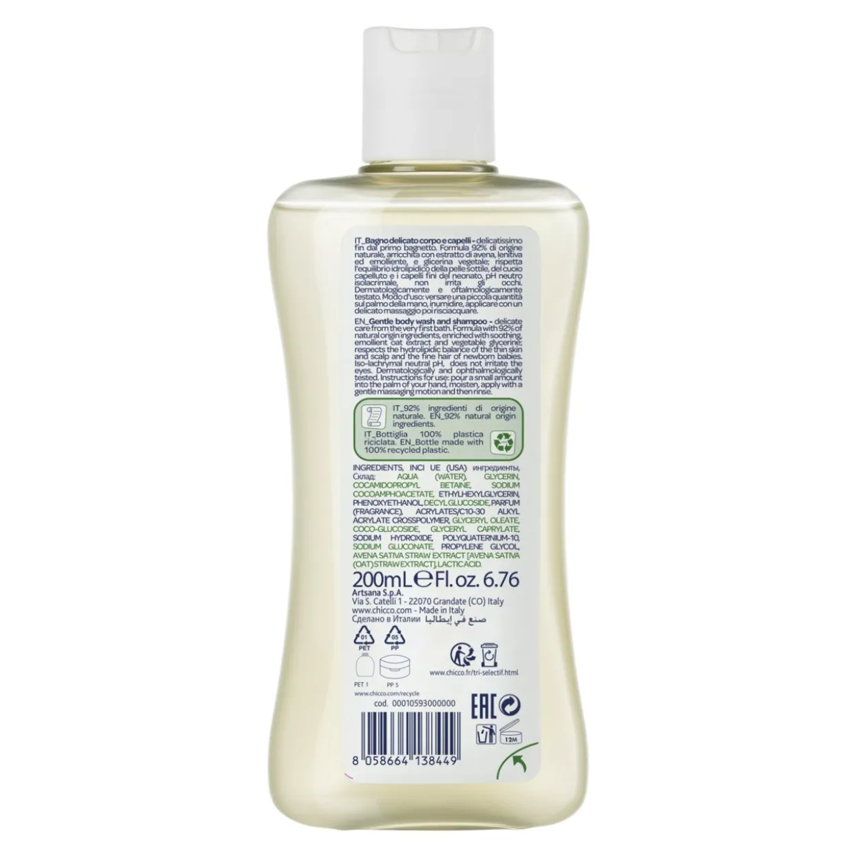 Bagno Delicato Corpo e Capelli Baby Moments