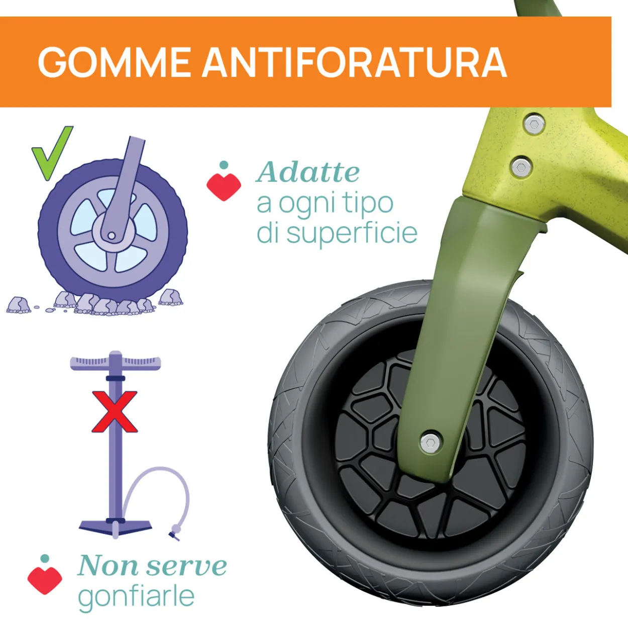 Balance Bike Green Hopper