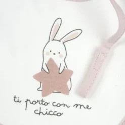 Bavaglino con laccetto porta succhietto