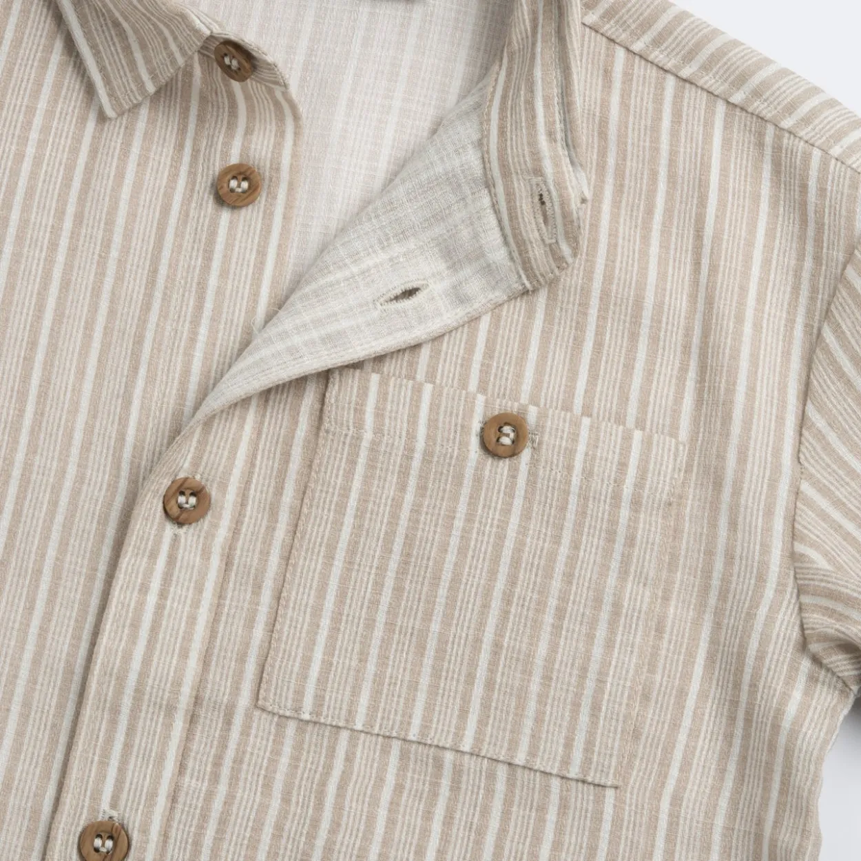 Camicia manica corta rigata