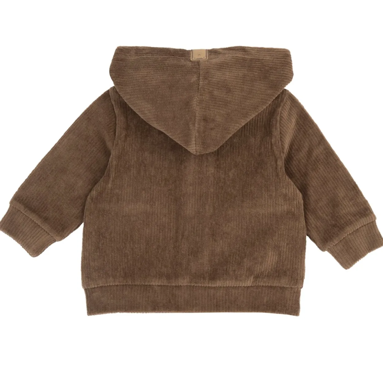 Cardigan aperto con zip e cappuccio