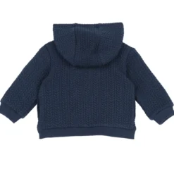 Cardigan con alamari e cappuccio
