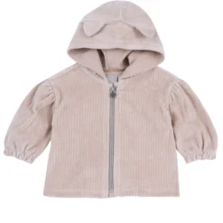 Cardigan con zip e cappuccio