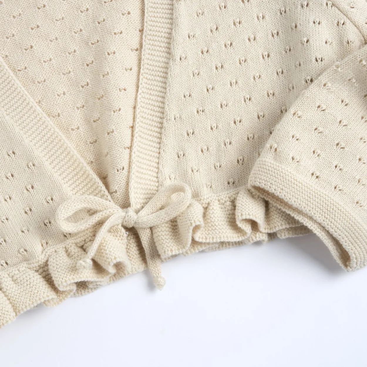 Cardigan corto scollo a V