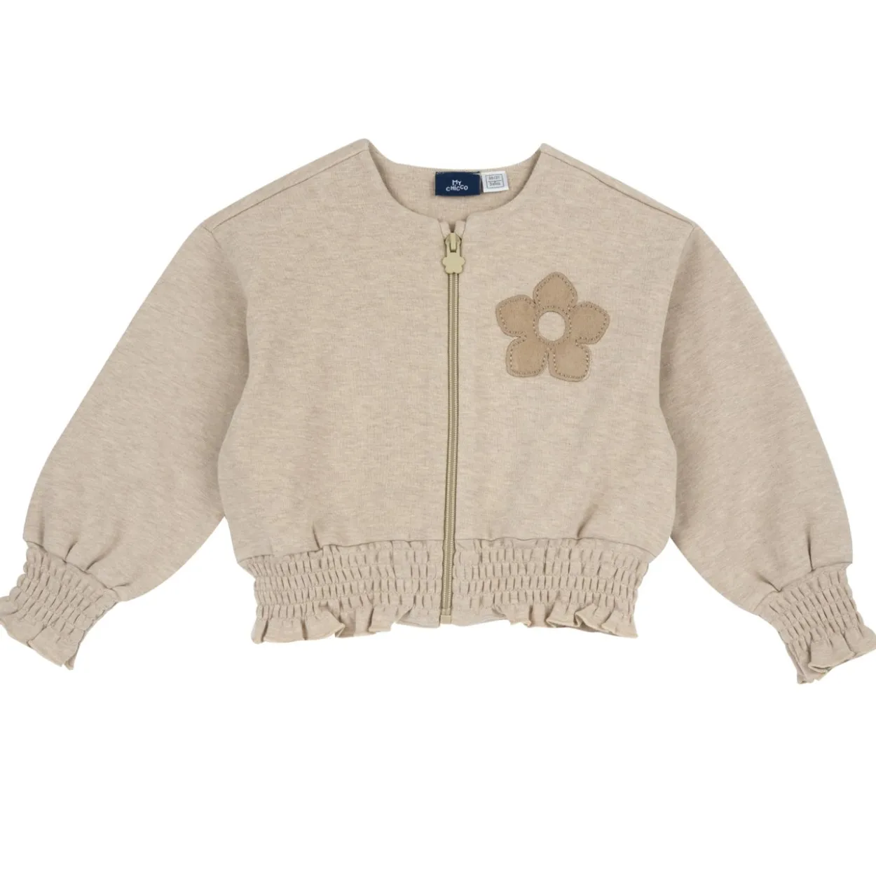 Cardigan in interlock con zip
