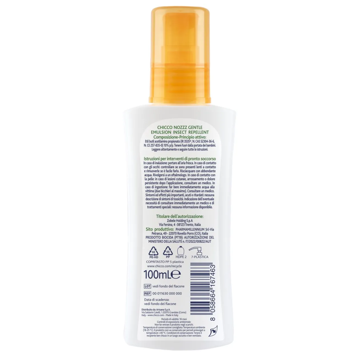 Chicco NoZzz Emulsione Delicata Insetto repellente