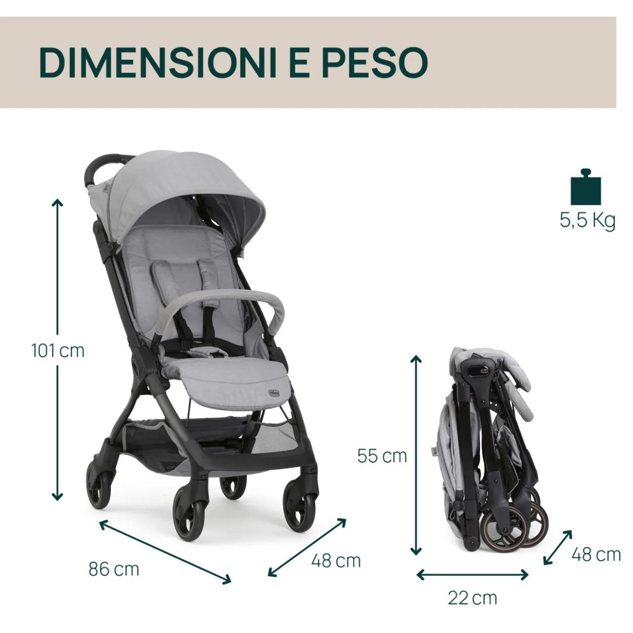 Chicco WE 2, Passeggino Aereo e Viaggio