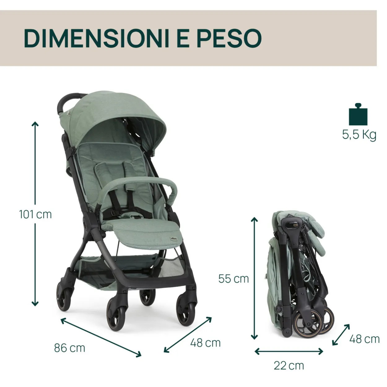 Chicco WE 2, Passeggino Aereo e Viaggio