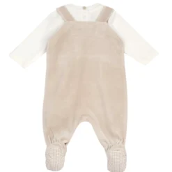 Completo body con salopette lunga