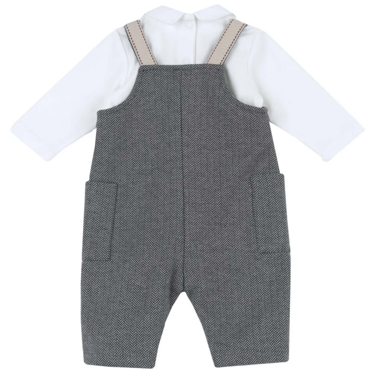 Completo body con salopette lunga