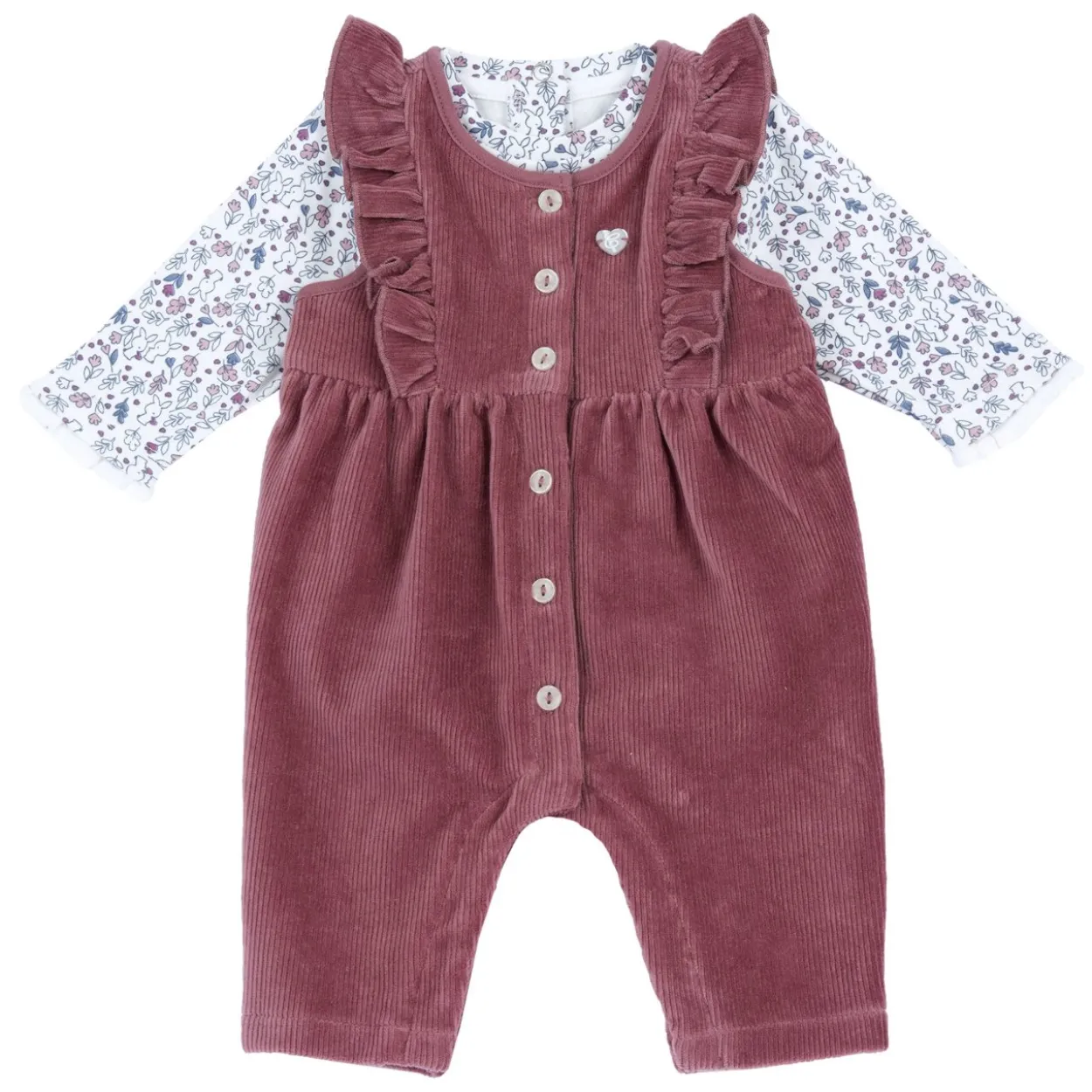 Completo body con salopette lunga
