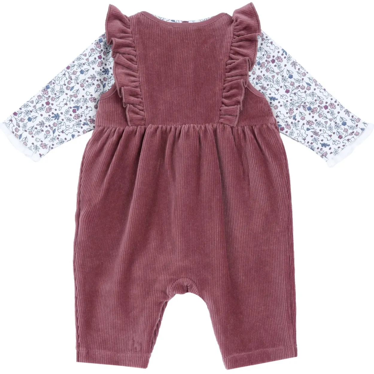 Completo body con salopette lunga