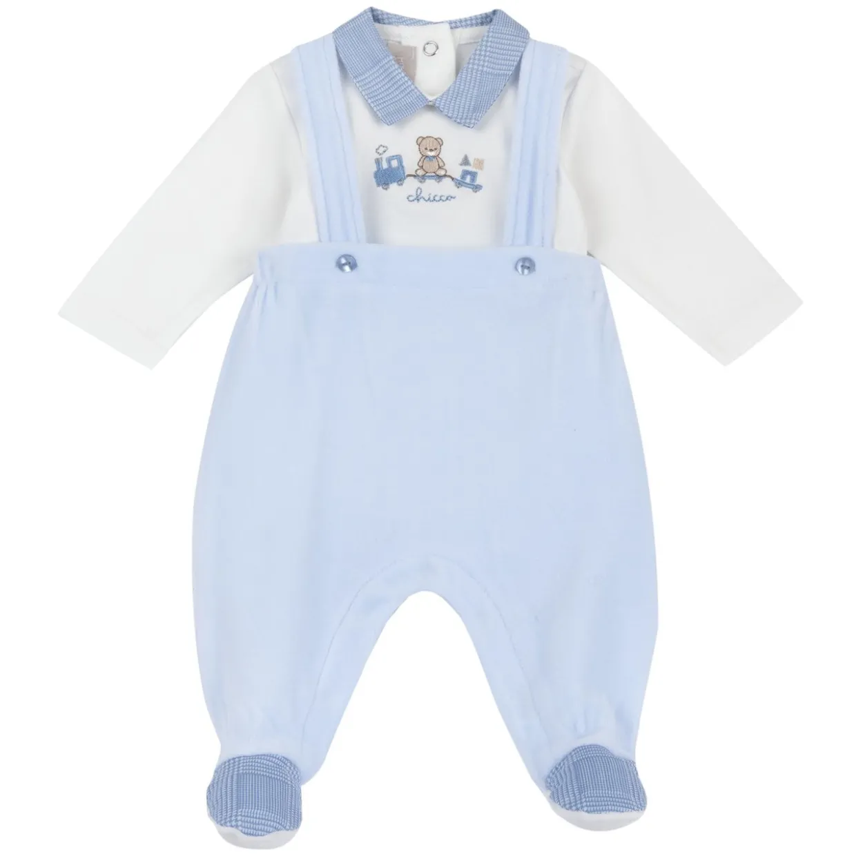 Completo body con salopette lunga