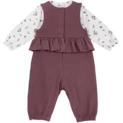 Completo maglia con salopette lunga