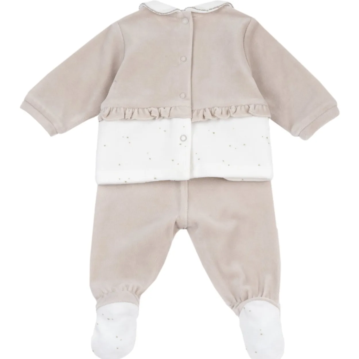 Completo maglia e pantaloni con piedini