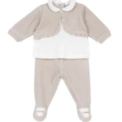 Completo maglia e pantaloni con piedini