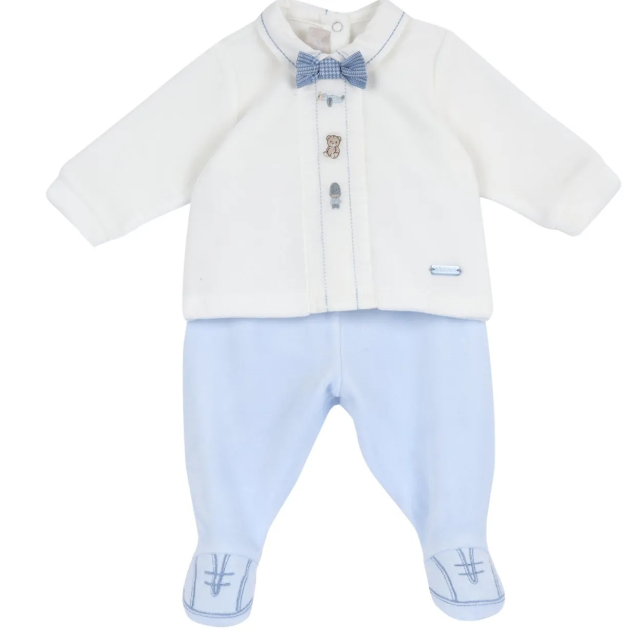 Completo maglia e pantaloni con piedini