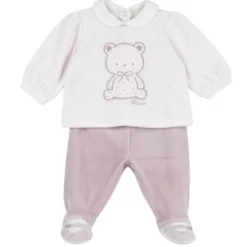 Completo maglia e pantaloni con piedini