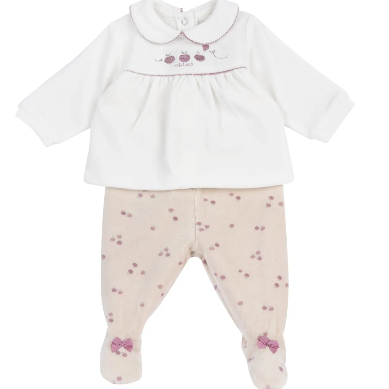 Completo maglia e pantaloni con piedini
