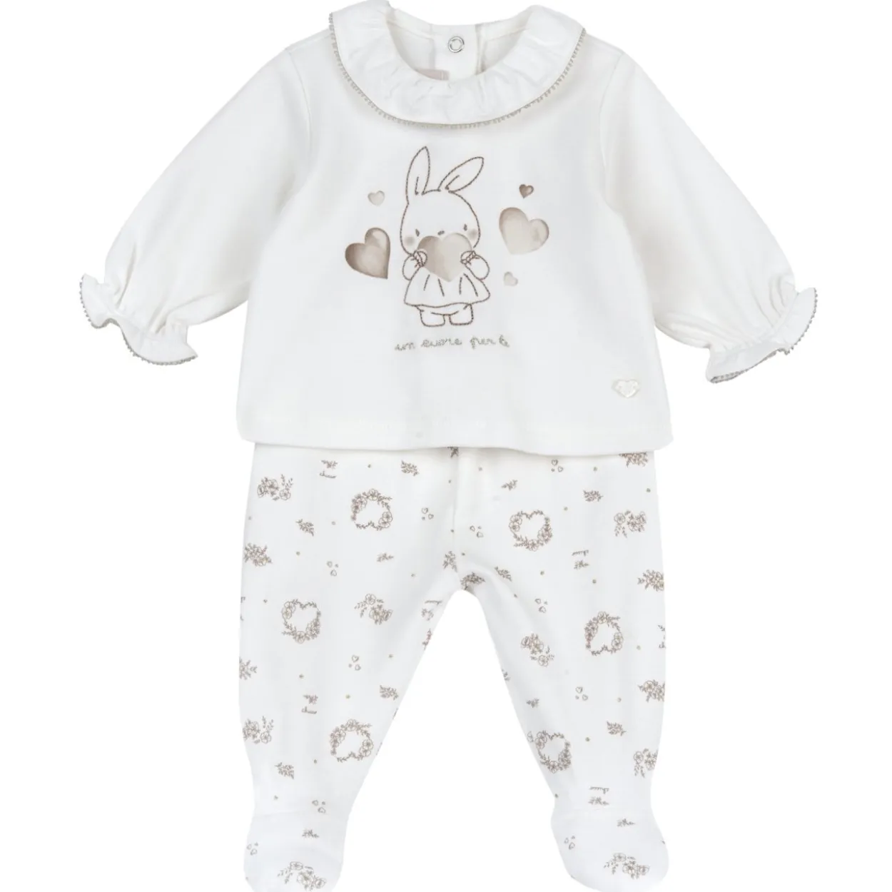 Completo maglia e pantaloni con piedini