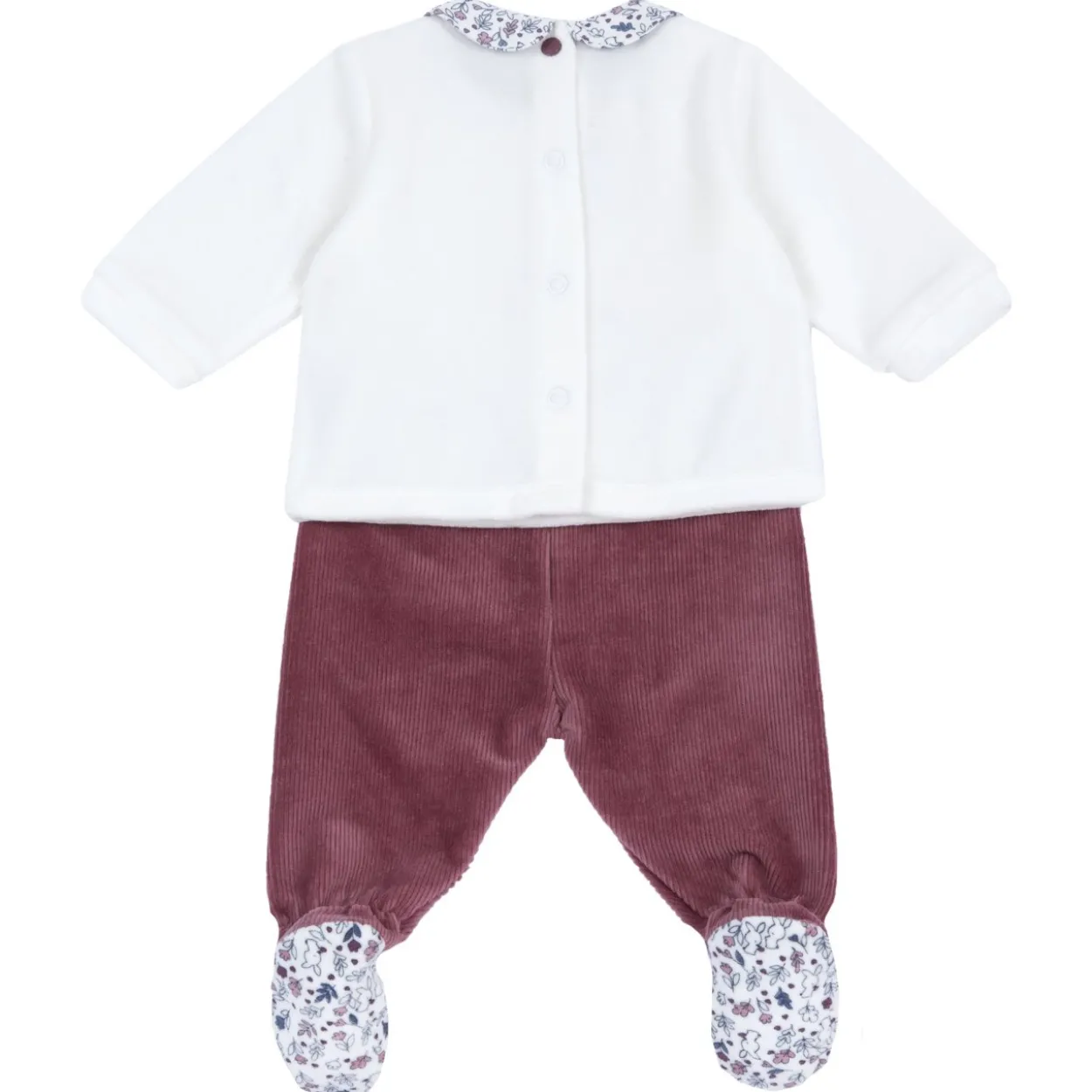 Completo maglia e pantaloni con piedini