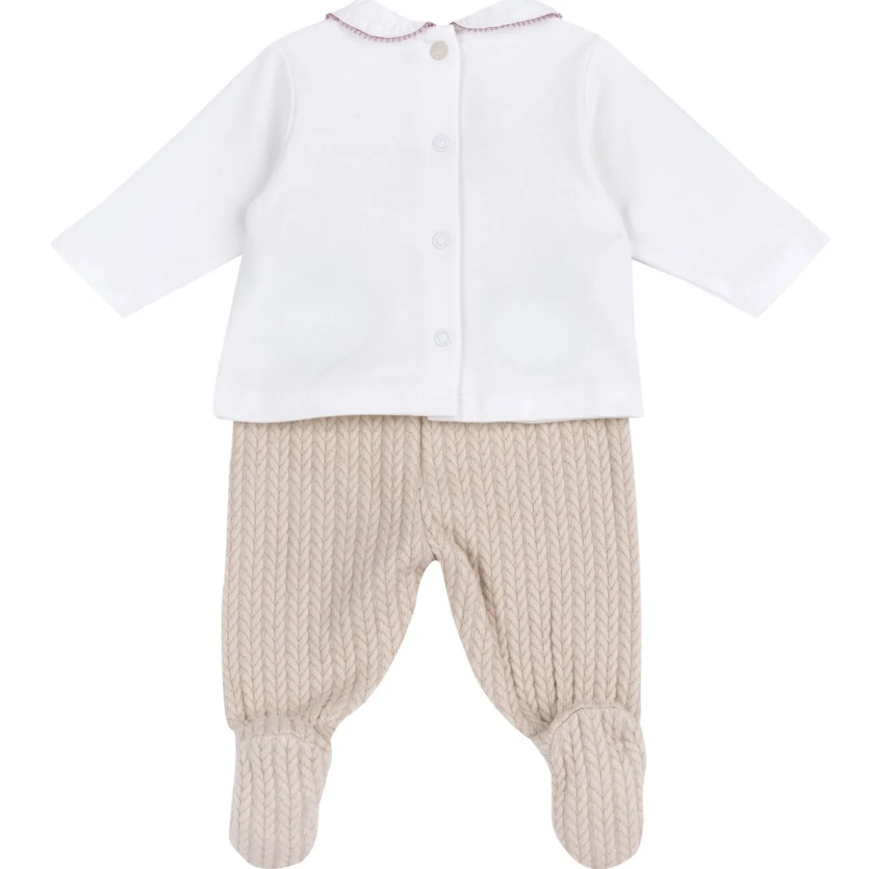 Completo maglia e pantaloni con piedini