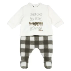 Completo maglia e pantaloni con piedini