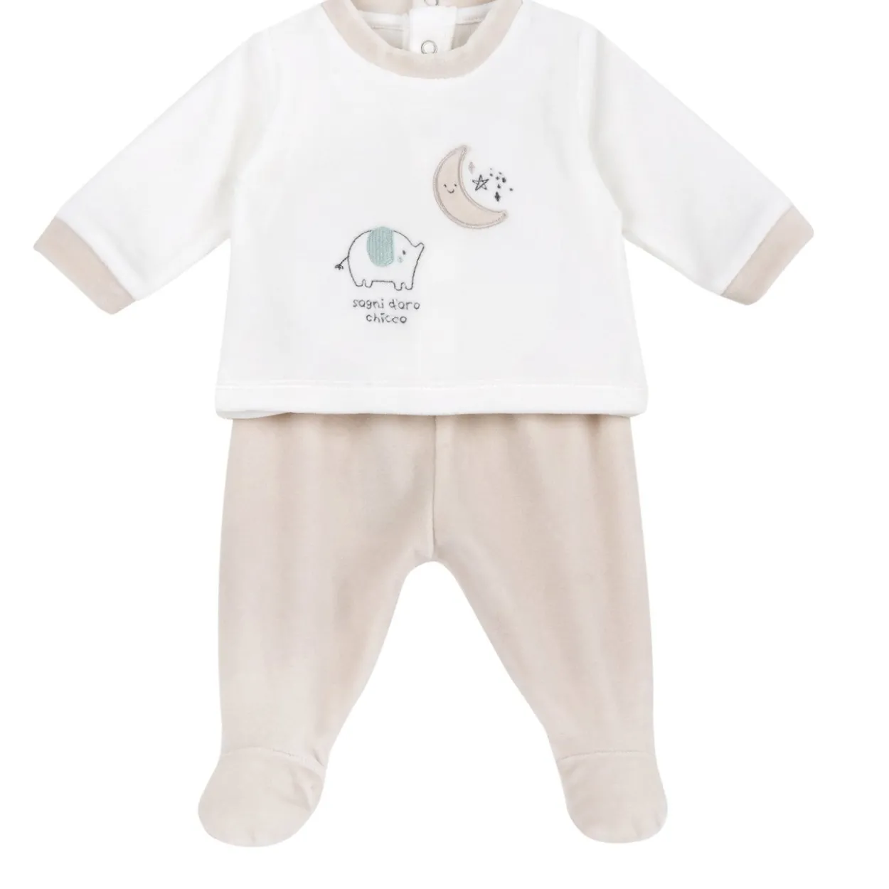 Completo maglia e pantaloni con piedini