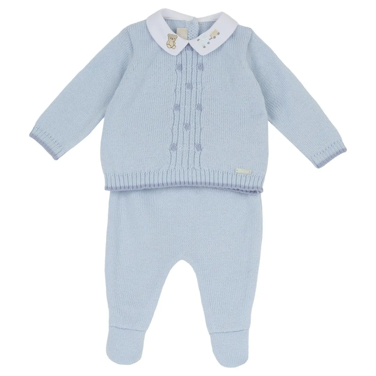 Completo maglia e pantaloni con piedini