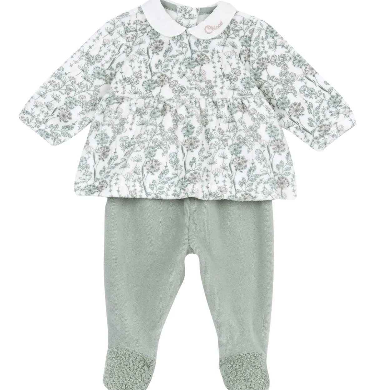 Completo maglia e pantaloni con piedini