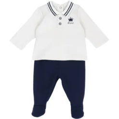 Completo maglia e pantaloni con piedini