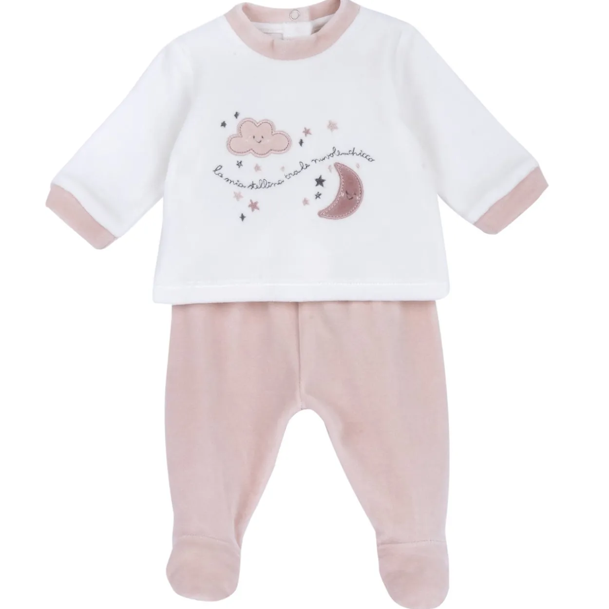 Completo maglia e pantaloni con piedini