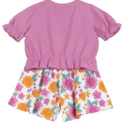 Completo maglietta con pantaloni corti fantasia