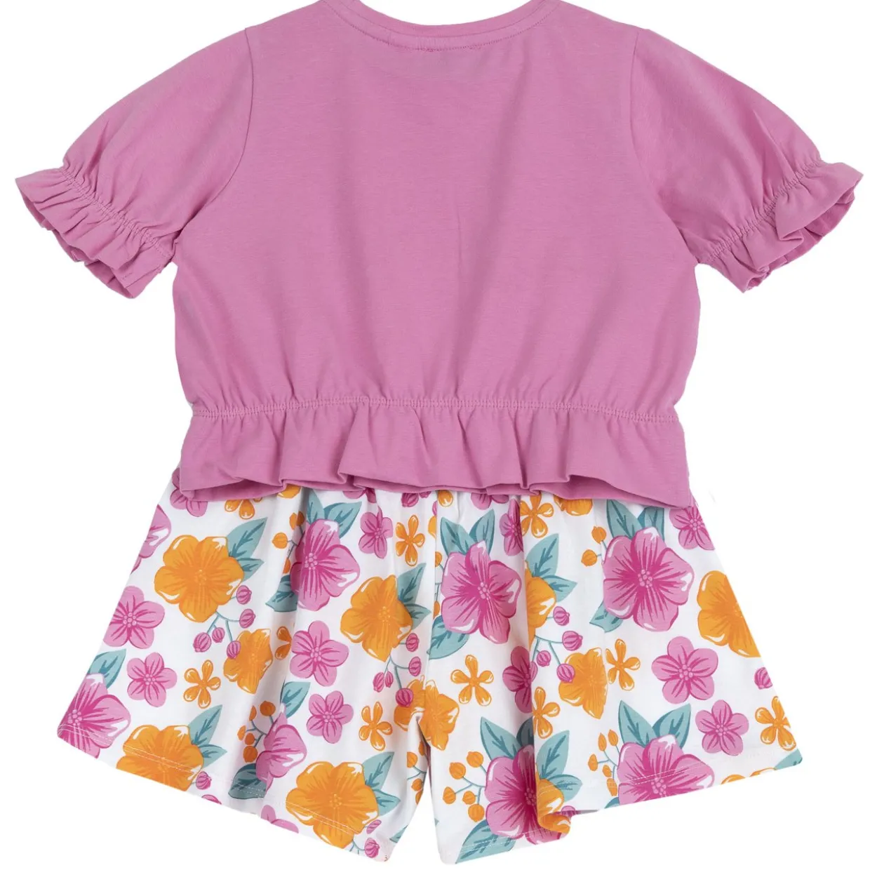 Completo maglietta con pantaloni corti fantasia