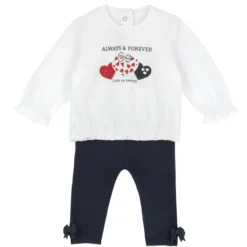 Completo maglietta manica lunga con leggings