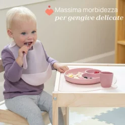 Cucchiaio in silicone morbido con custodia 6m+