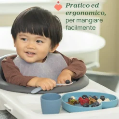 Cucchiaio in silicone morbido con custodia 6m+