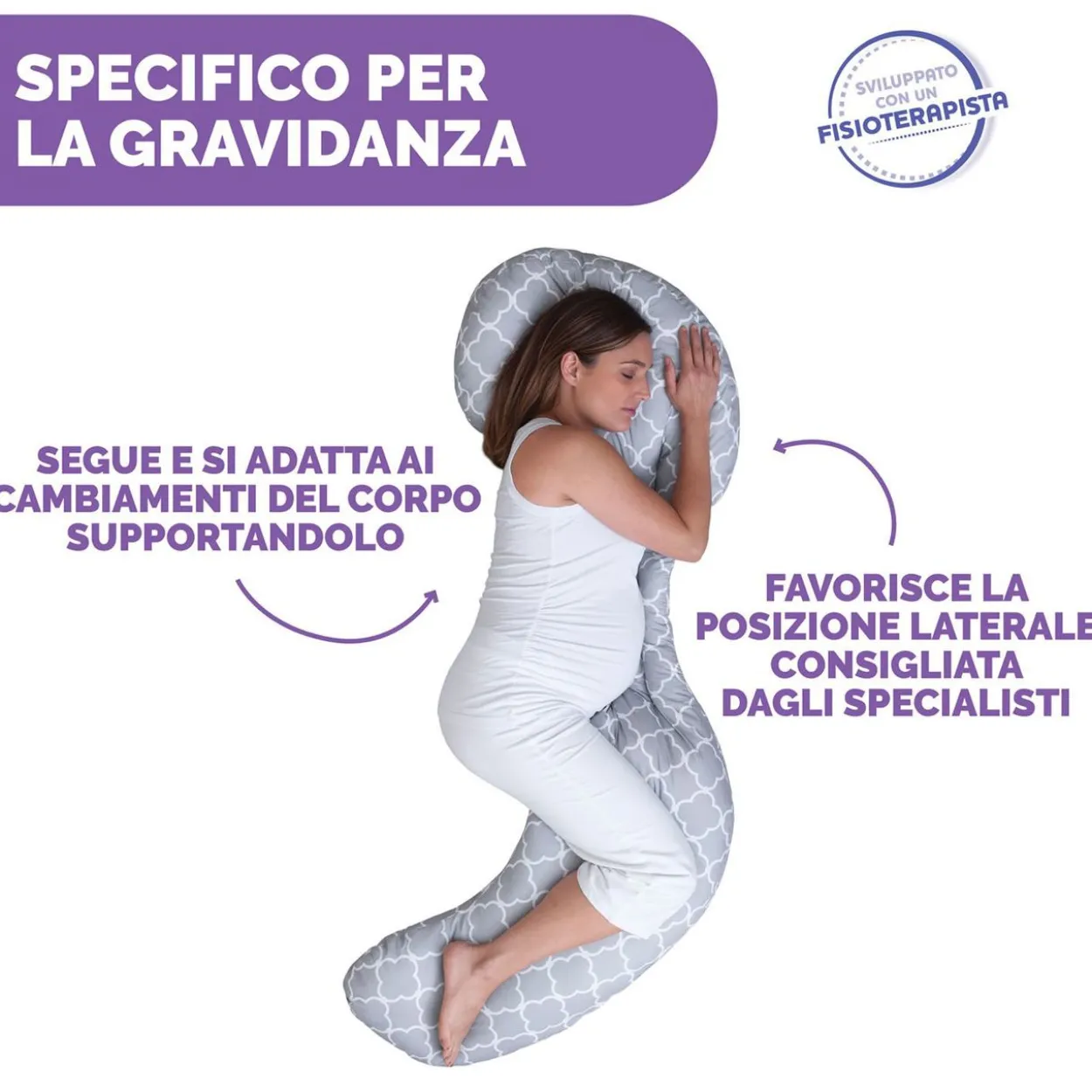 Cuscino Gravidanza Total Body - 3 pz