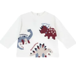 Maglietta manica lunga stampa dinosauri