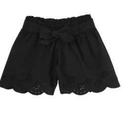 Pantaloni corti con fondo in Sangallo