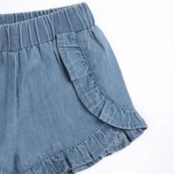 Pantaloni corti in chambray