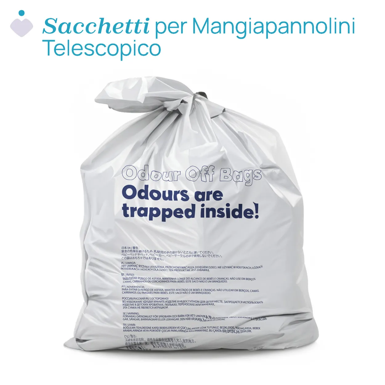 Sacchetti per mangiapannolini telescopico