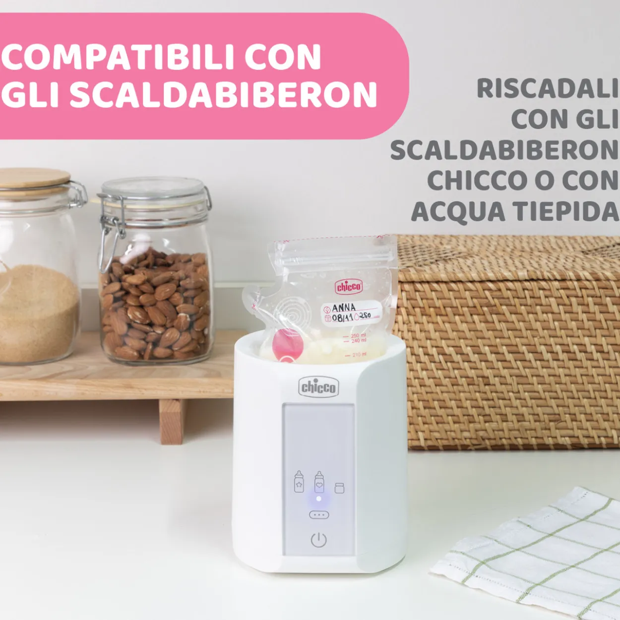 Sacchetto per latte materno - 30 pz