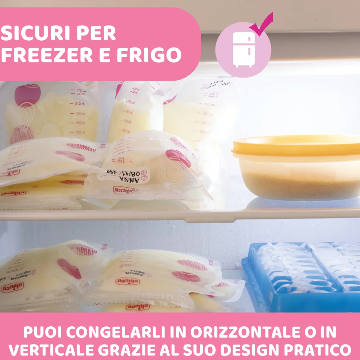 Sacchetto per latte materno - 30 pz