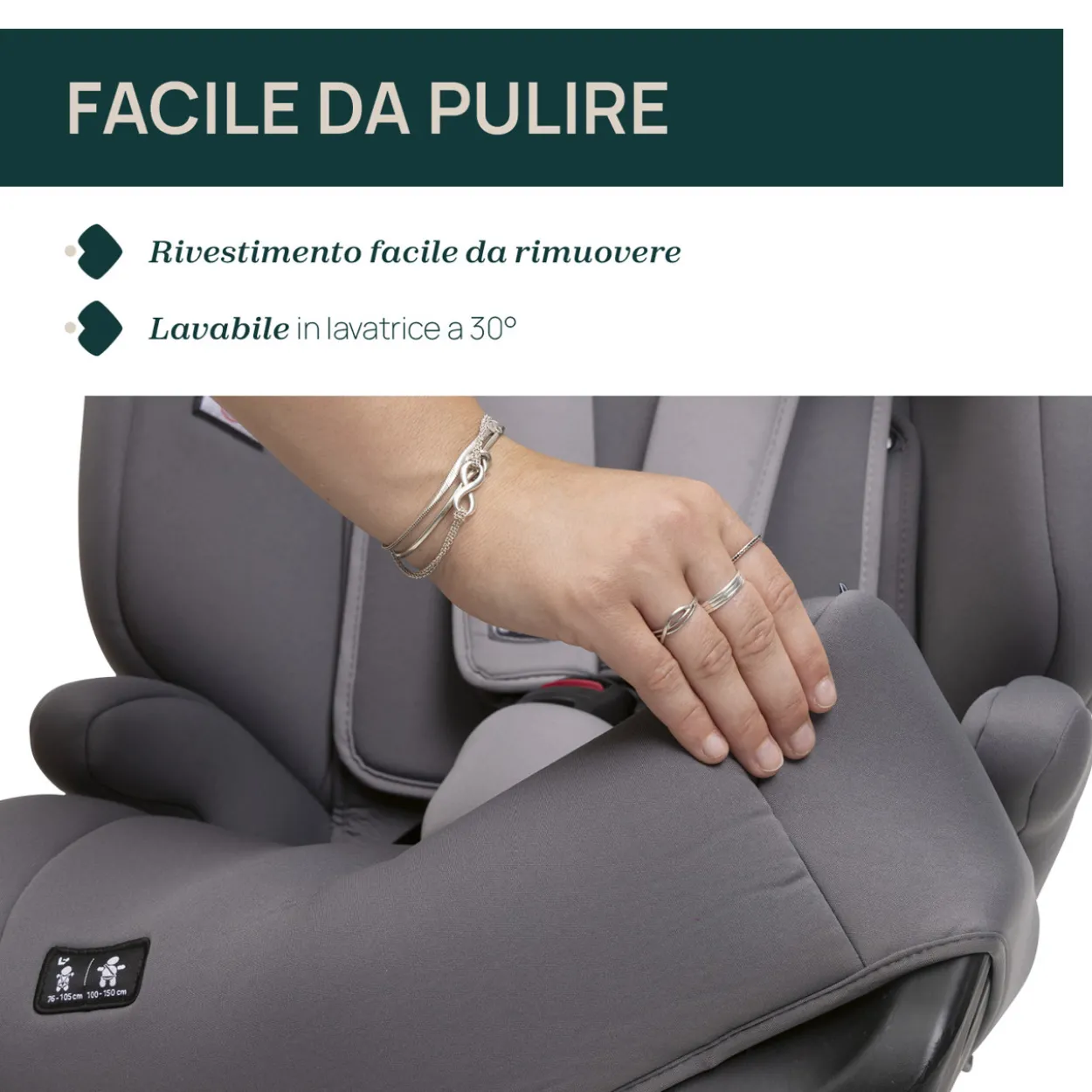 Seggiolino auto Gro-Up i-Size (76-150 cm)