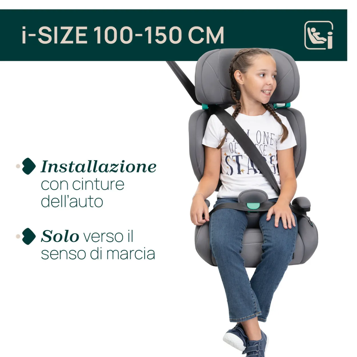 Seggiolino auto Quizy Lite i-Size (100-150 cm)