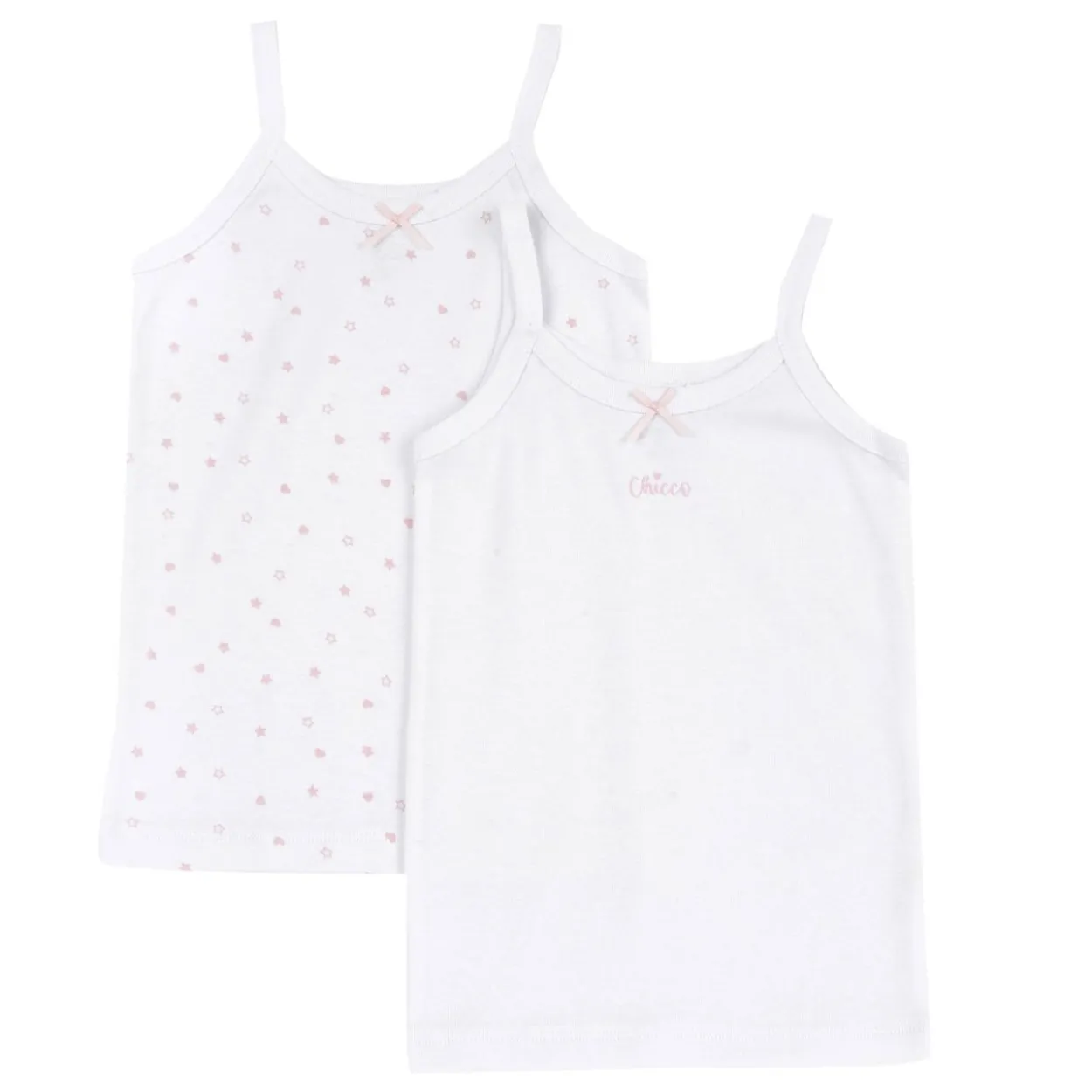 Set canottiere intime con spallina stretta e fiocchetto