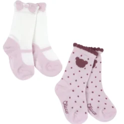 Set due paia calzini gambaletto jacquard