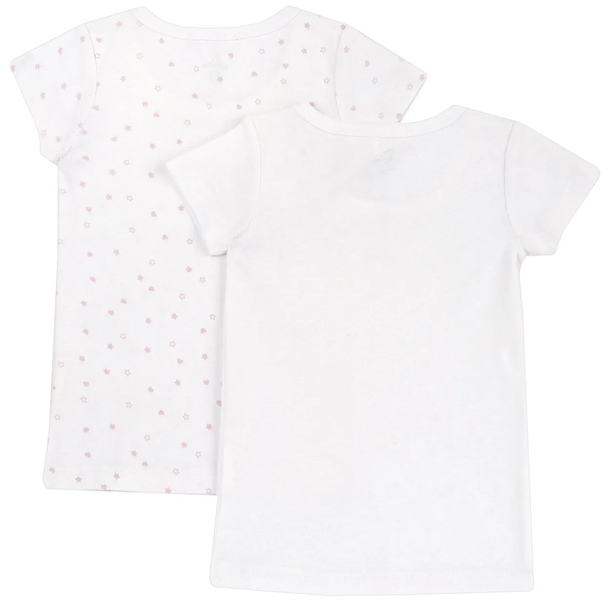 Set magliette intime con manica corta e fiocchetto