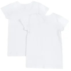 Set magliette intime di cotone felpato con fiocco